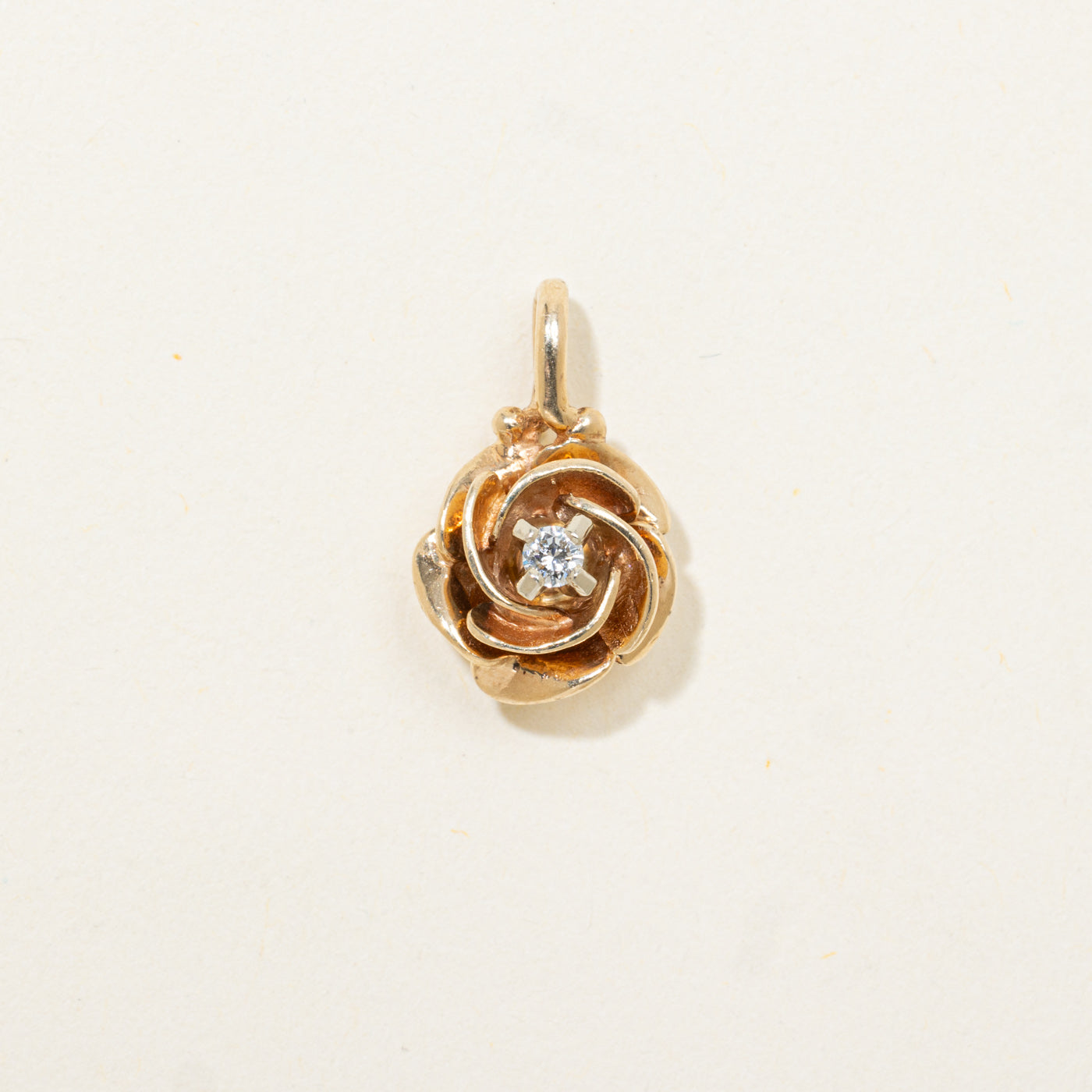 Diamond Rose Pendant
