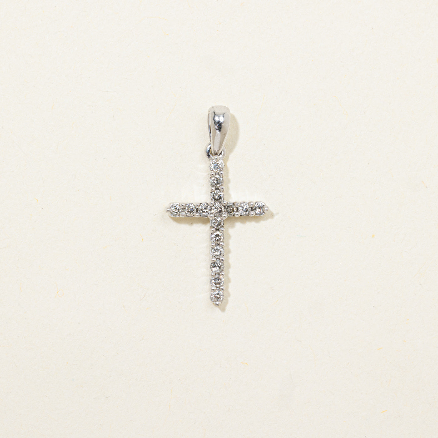 Pave Set Diamond Cross Pendant