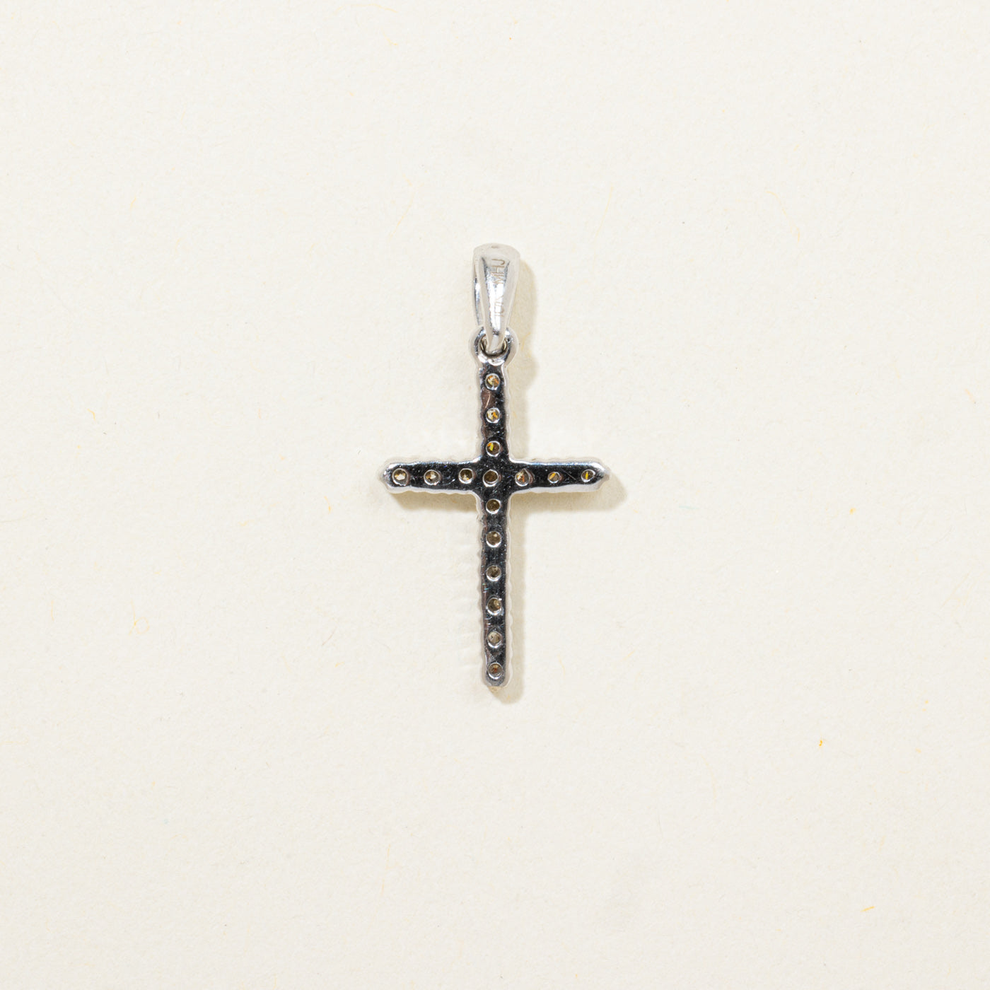 Pave Set Diamond Cross Pendant