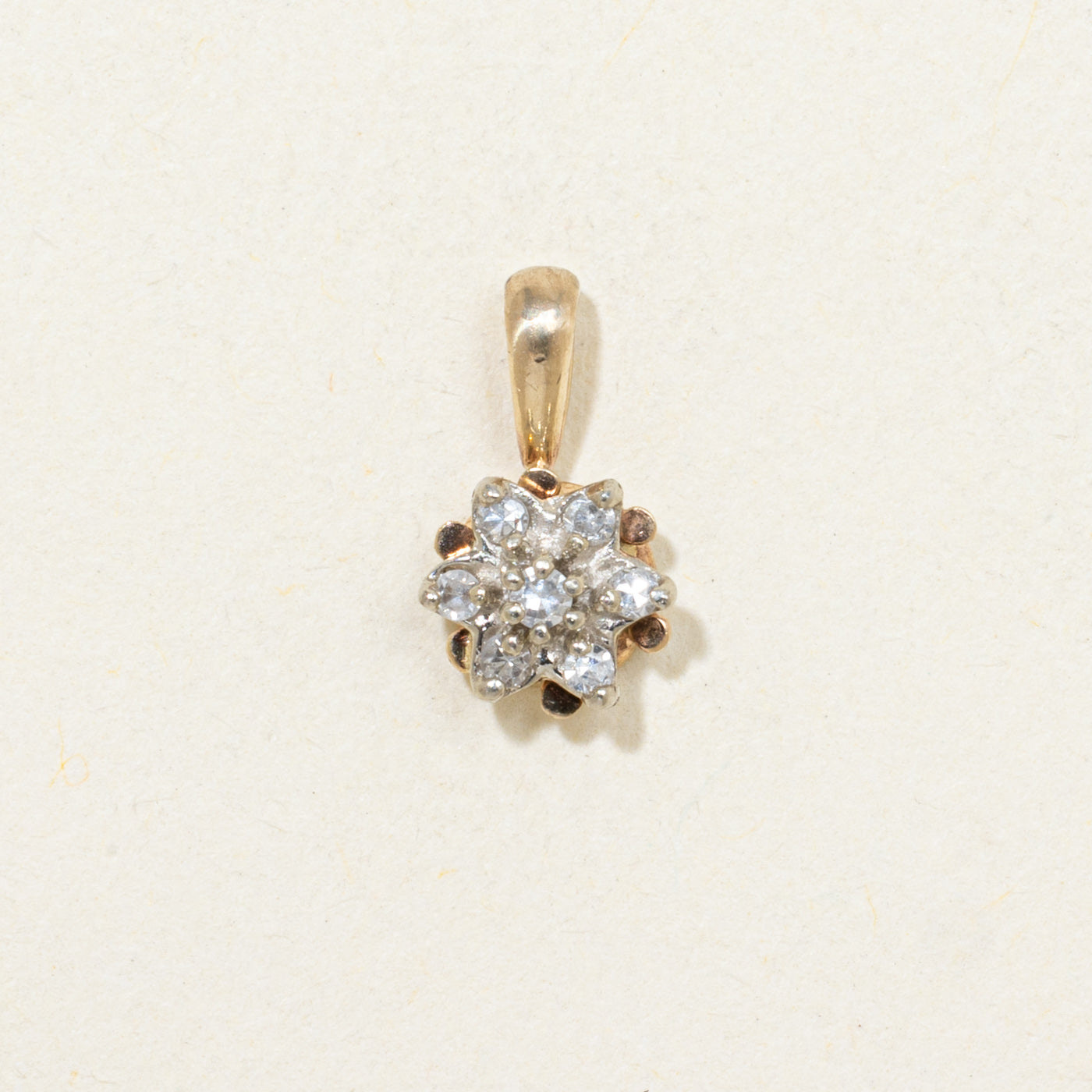 Diamond Petal Cluster Pendant