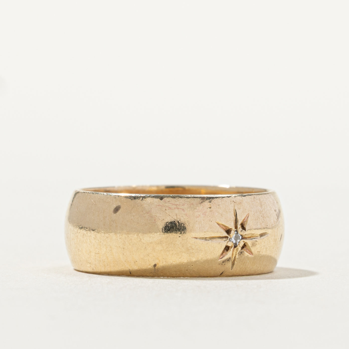 Vintage Canadian Star Set Diamond Band | 6.95mm | SZ 5.5