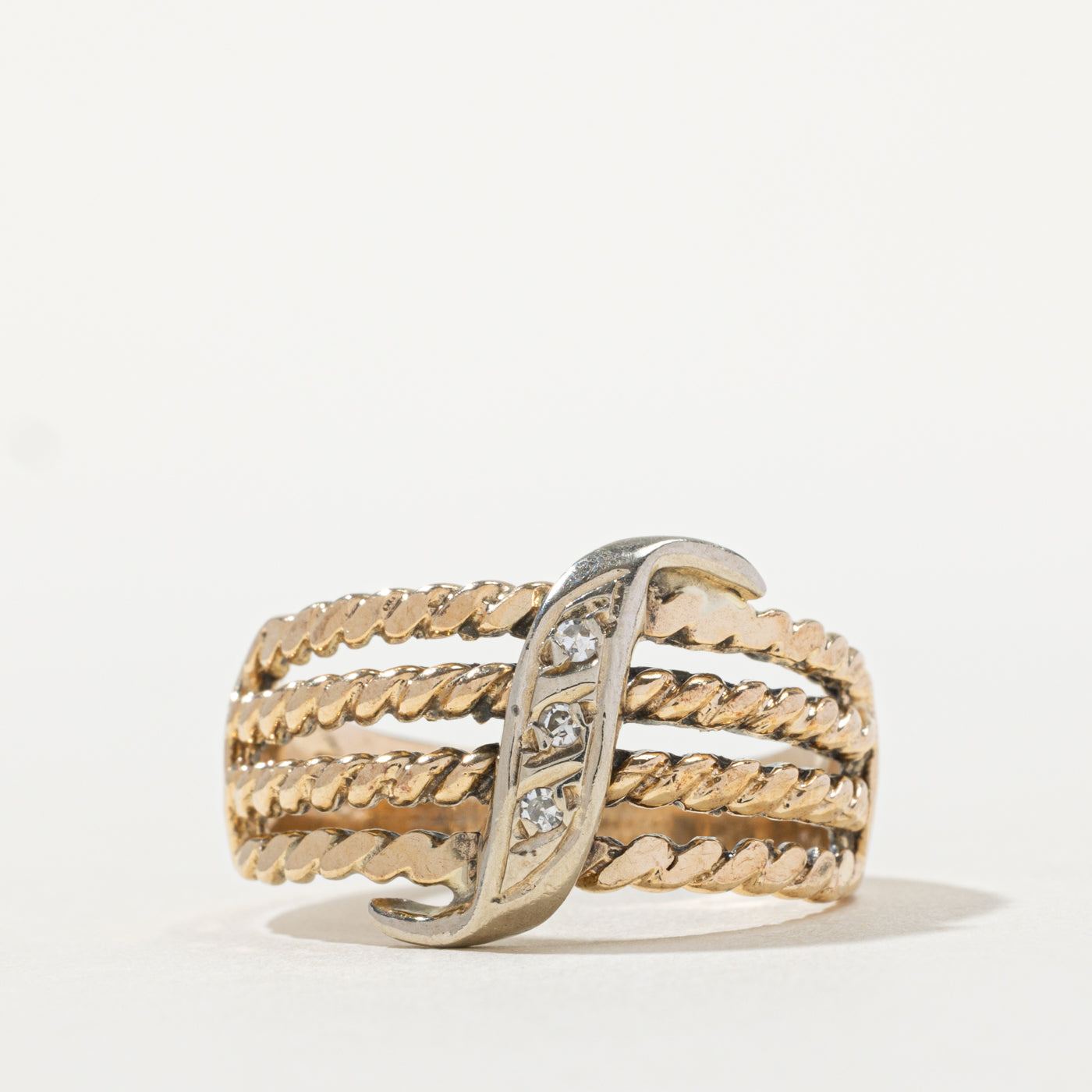 10k Diamond Rope Layered Ring | SZ 8.75