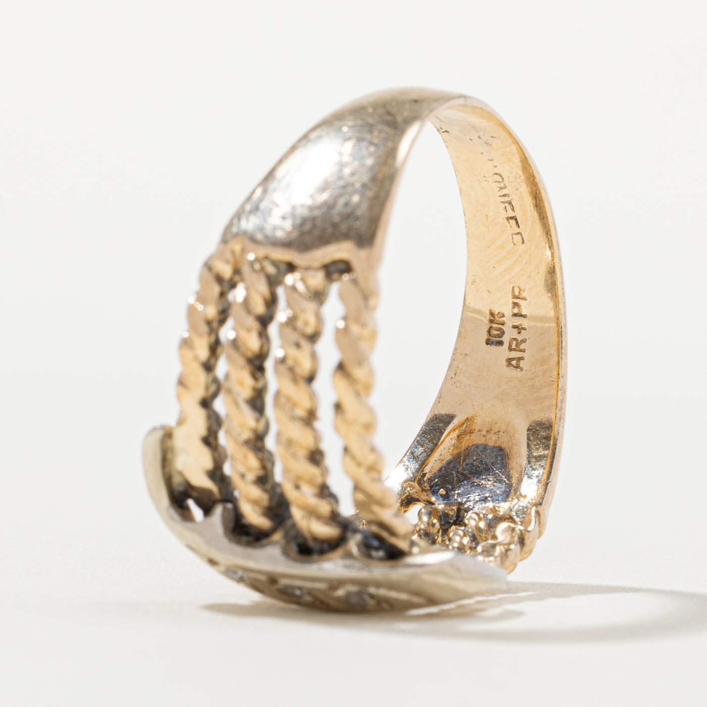 10k Diamond Rope Layered Ring | SZ 8.75