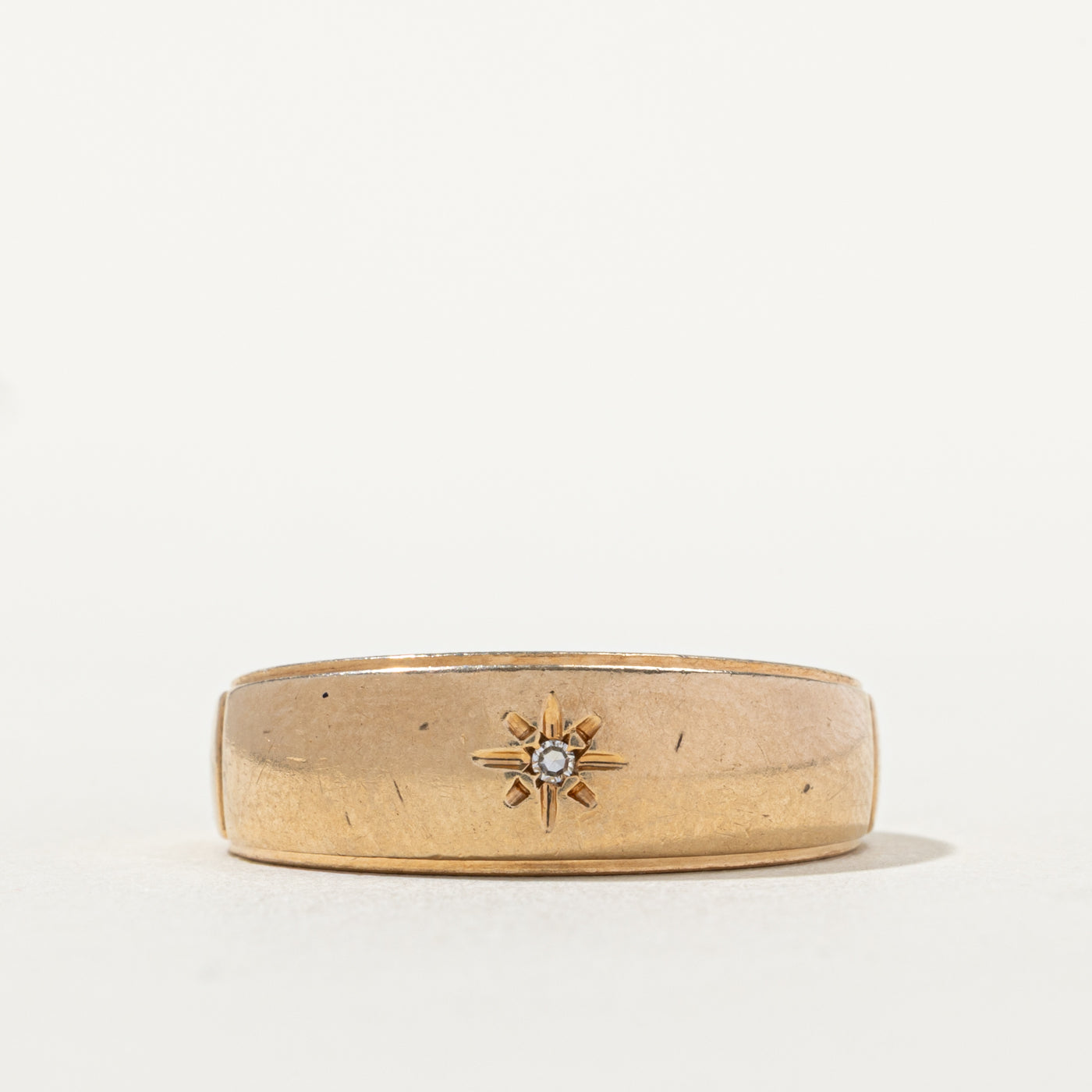 10k Star Set Diamond Band | SZ 9.75