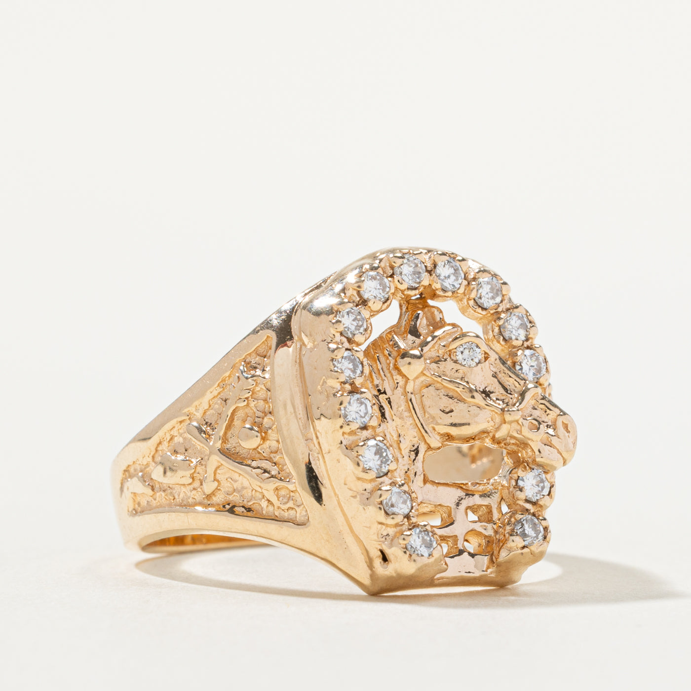 10k Horse & Horseshoe Signet Ring | SZ 9