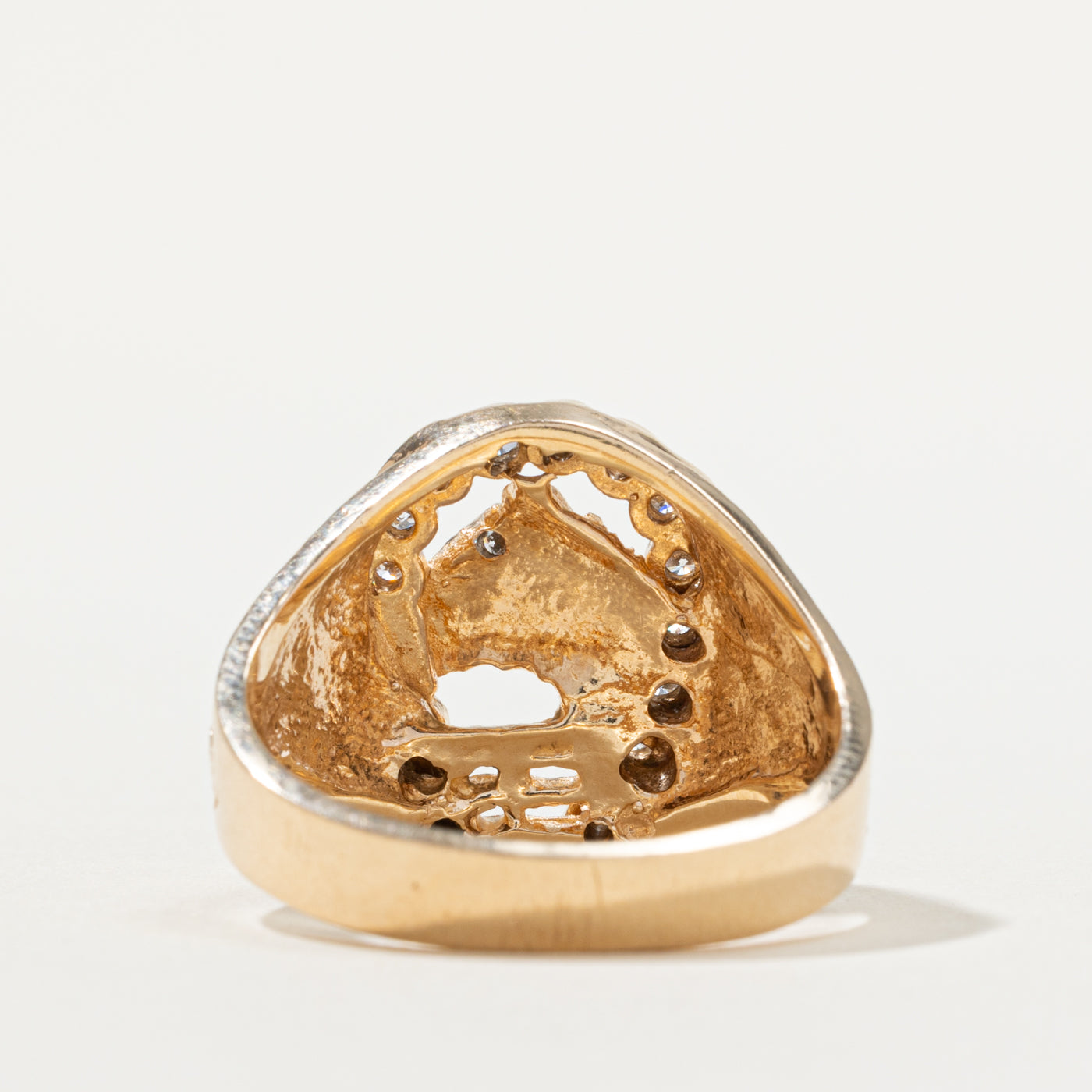 10k Horse & Horseshoe Signet Ring | SZ 9