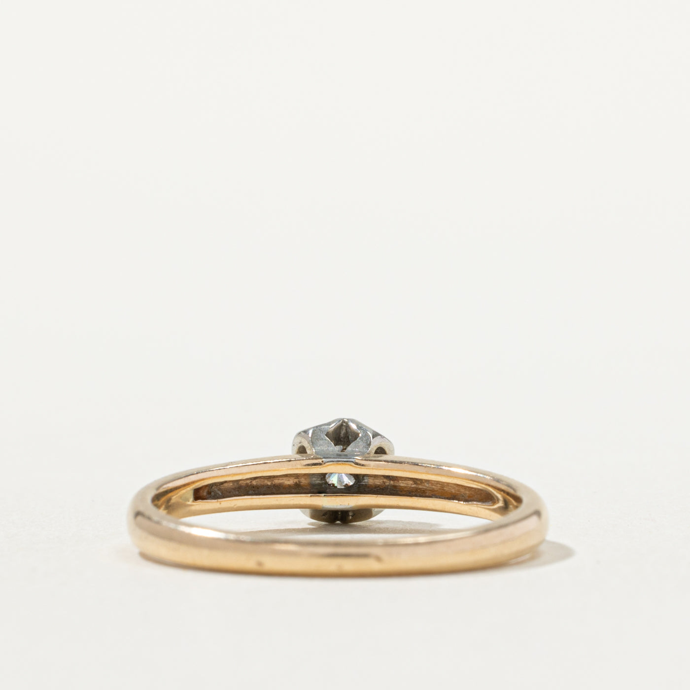 14k Belcher Set Diamond Ring | 1.75mm | SZ 5.75