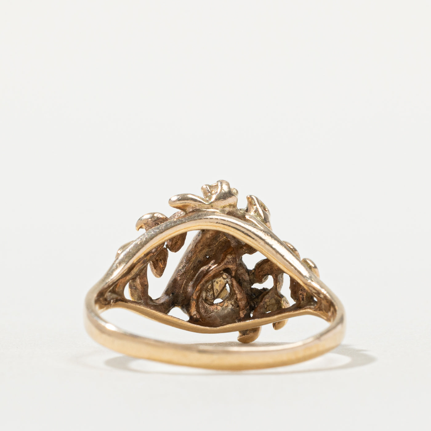 14k Diamond Floral Openwork Ring | SZ 6.5