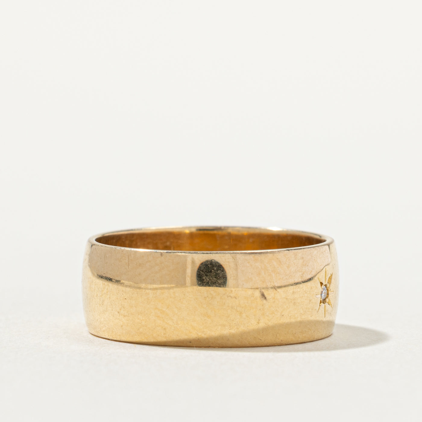 18k Three Stone Star Set Diamond Band | 6.93mm | SZ 6.25
