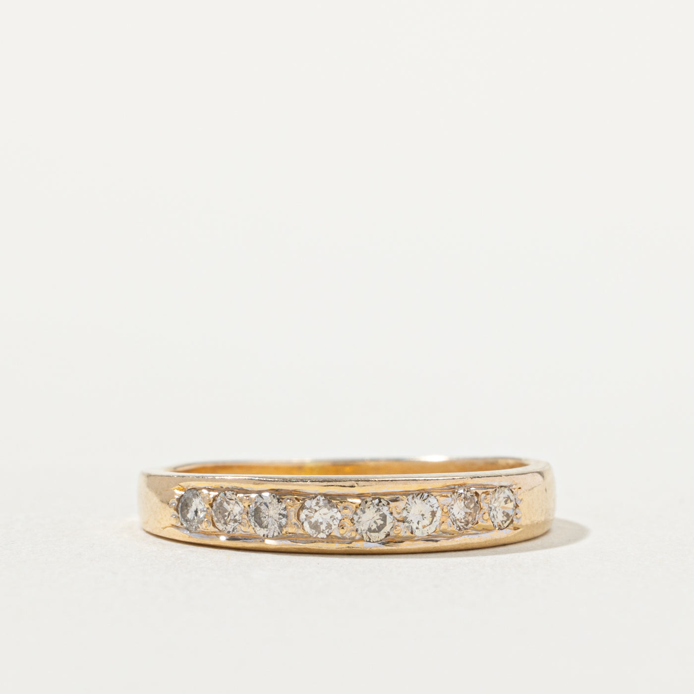 18k Semi Eternity Diamond Band | 3.5mm | SZ 7