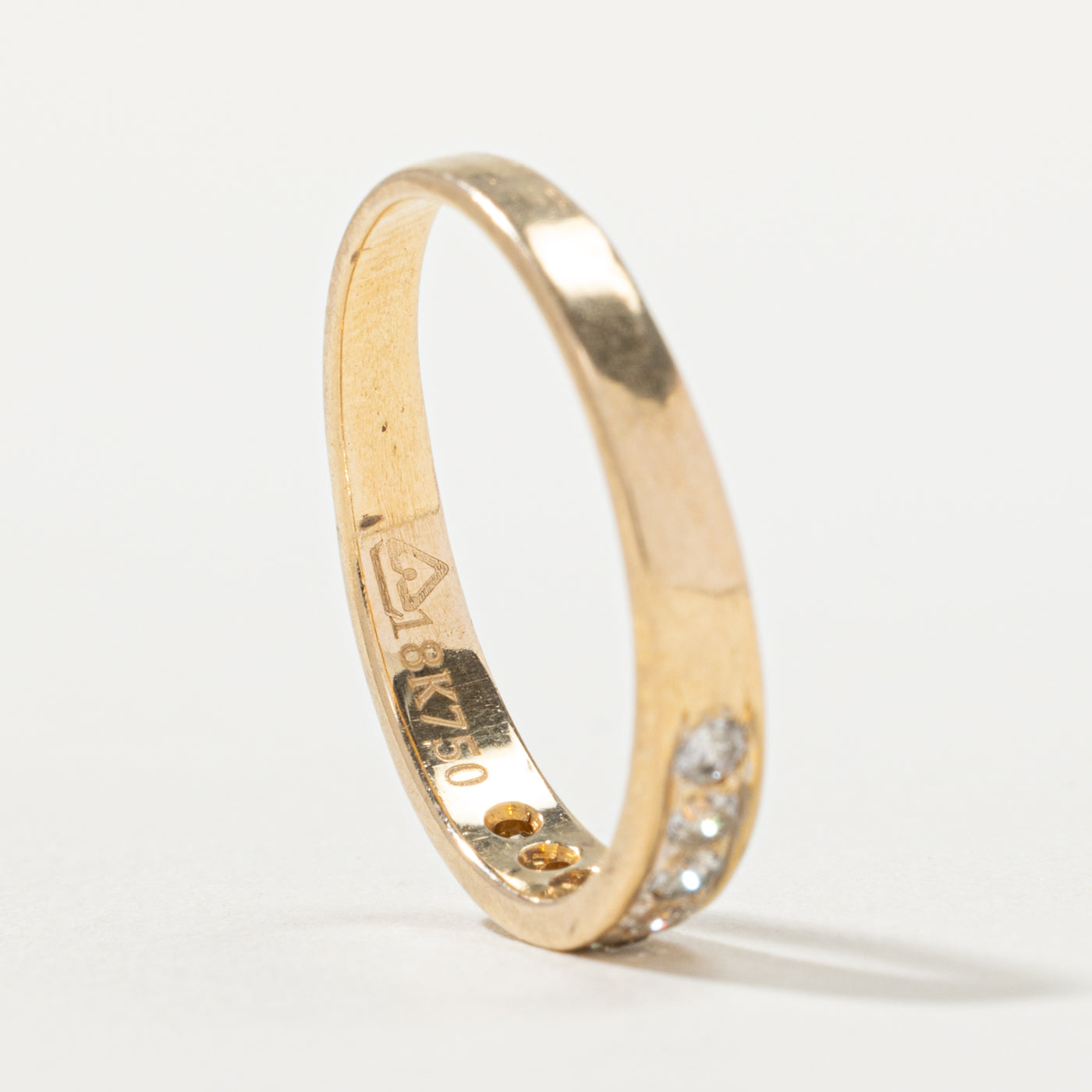 18k Semi Eternity Diamond Band | 3.5mm | SZ 7