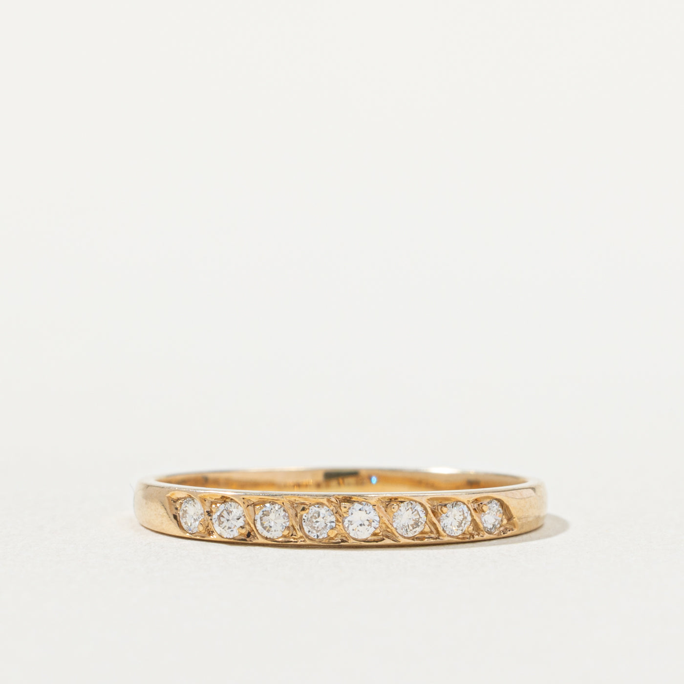 18k Semi Eternity Diamond Band | 2.3mm | SZ 7.25