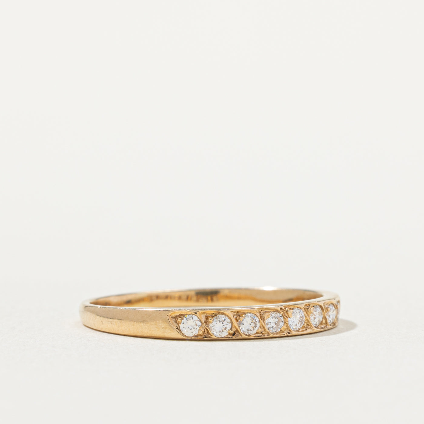 18k Semi Eternity Diamond Band | 2.3mm | SZ 7.25