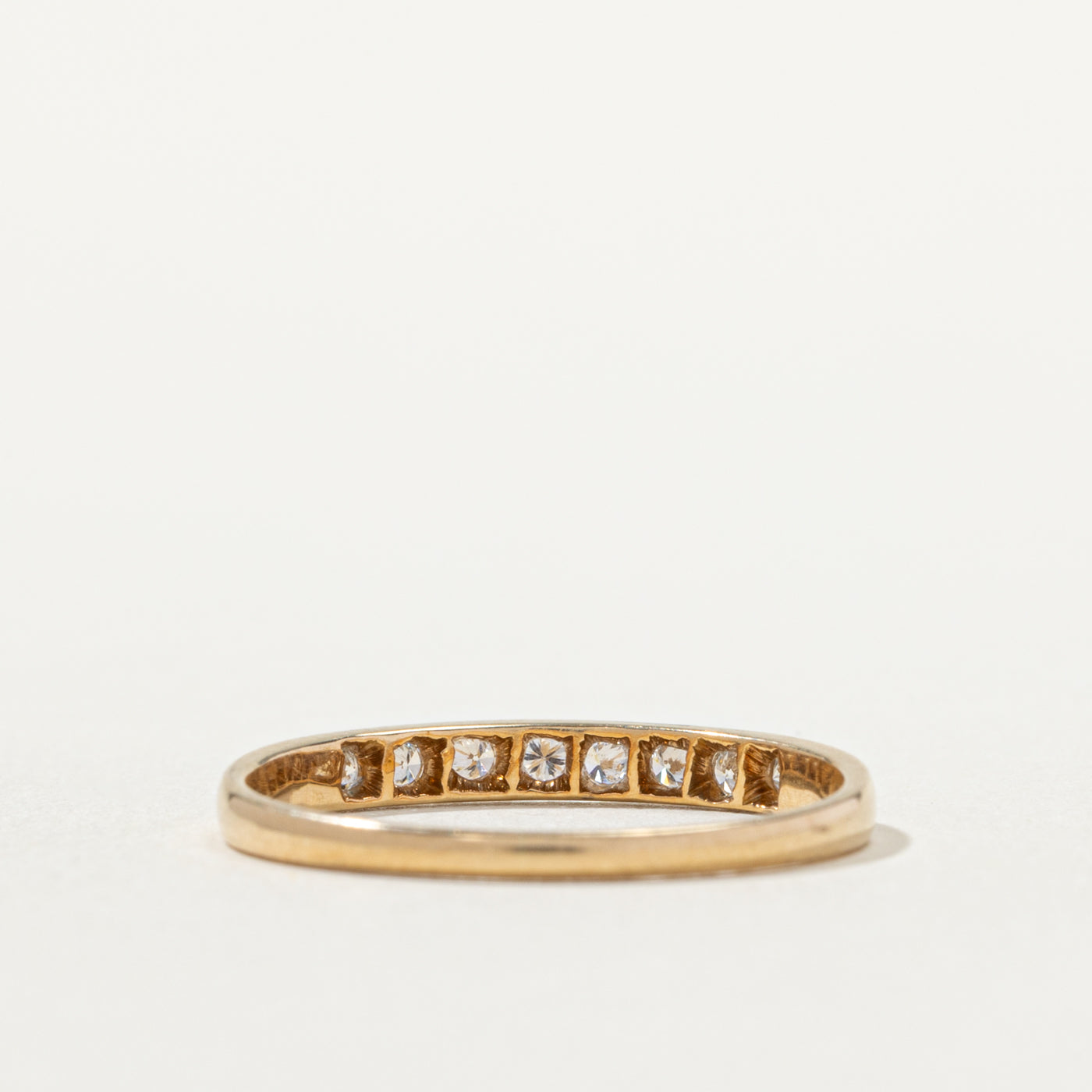18k Semi Eternity Diamond Band | 2.3mm | SZ 7.25