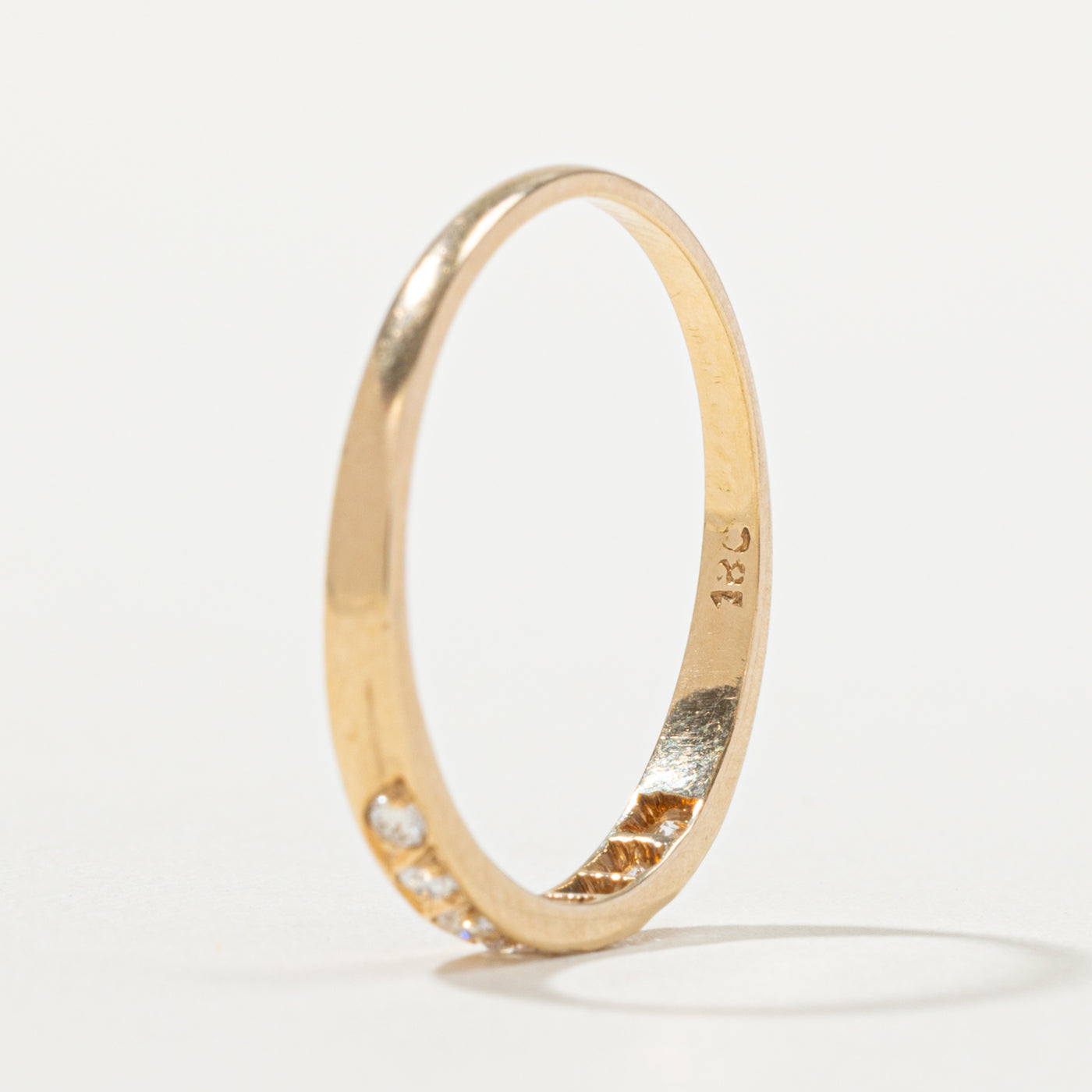 18k Semi Eternity Diamond Band | 2.3mm | SZ 7.25