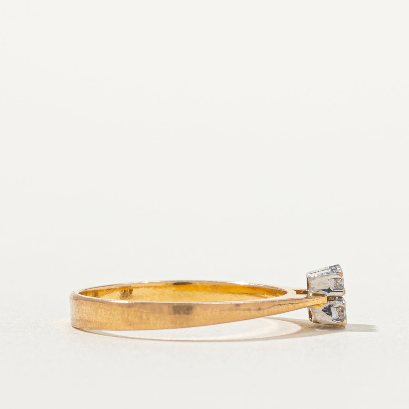 22k Princess Cut Diamond Square Cluster Ring | SZ 5.75