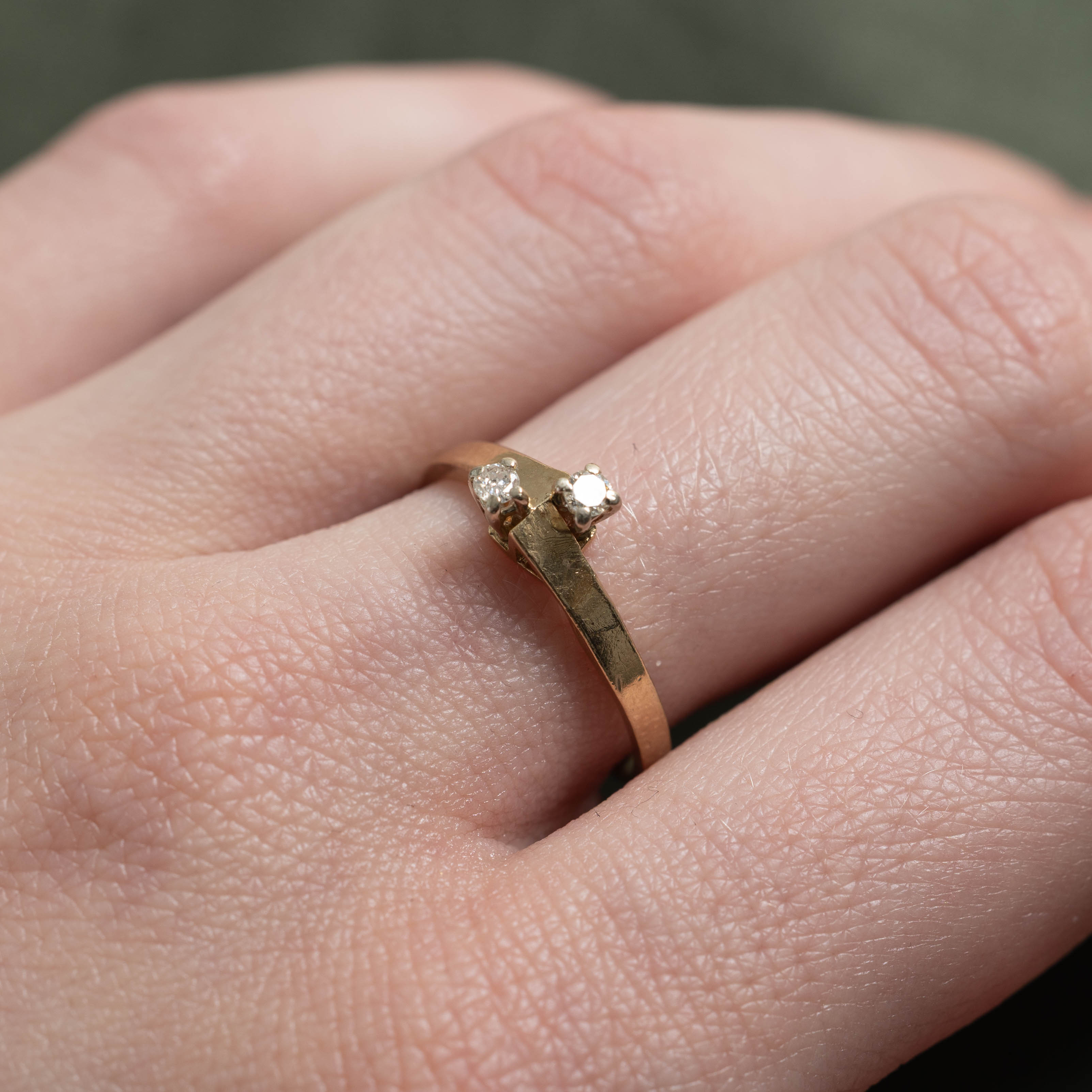 10k Two Stone Diamond Ring | SZ 6.5