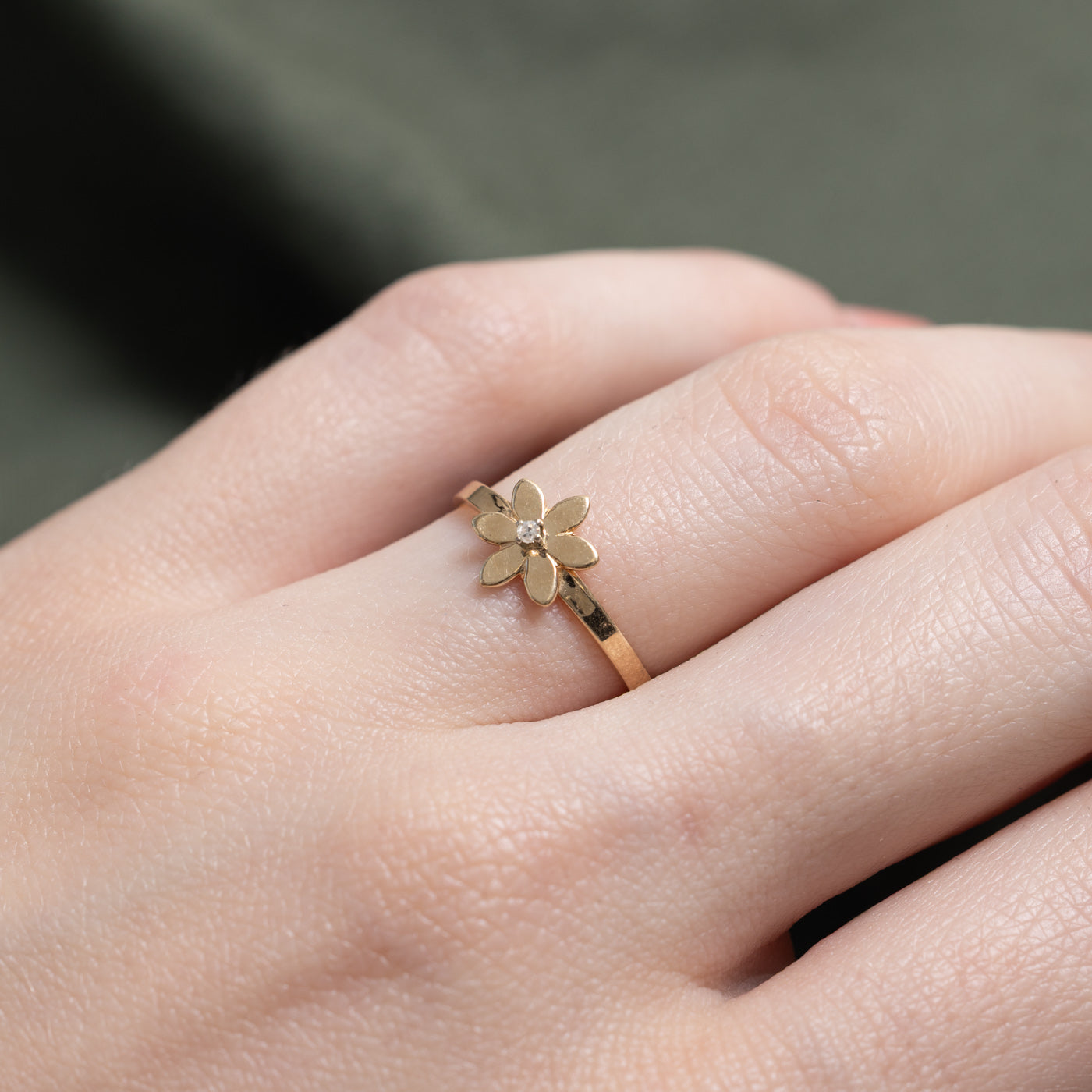 Diamond Flower Ring | SZ 5.0