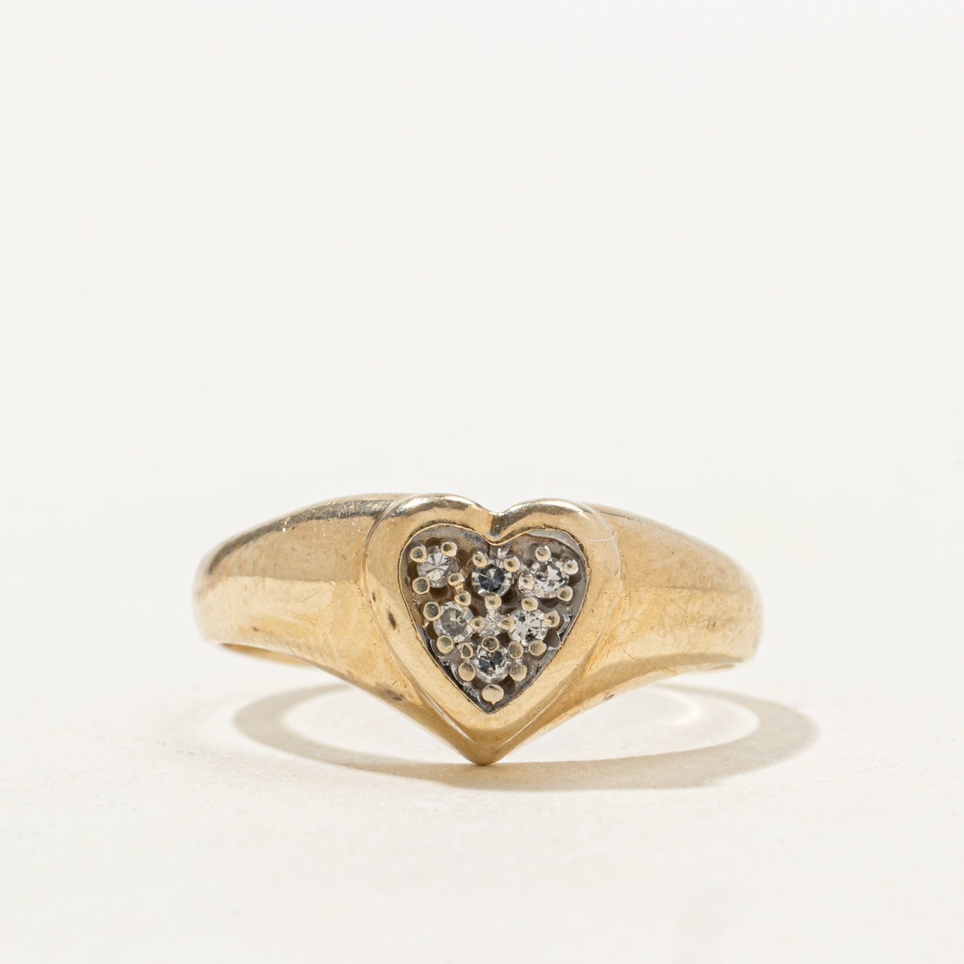 Bague Diamant Pavé Coeur | Taille 5,75