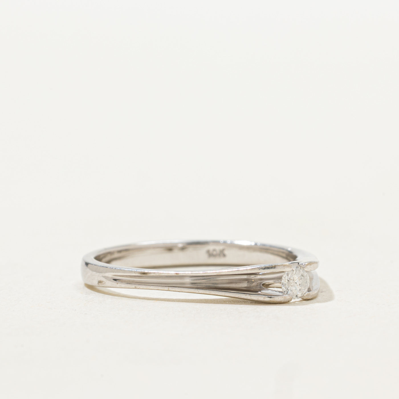 Bague en diamant rond taille brillant | Taille 6,75