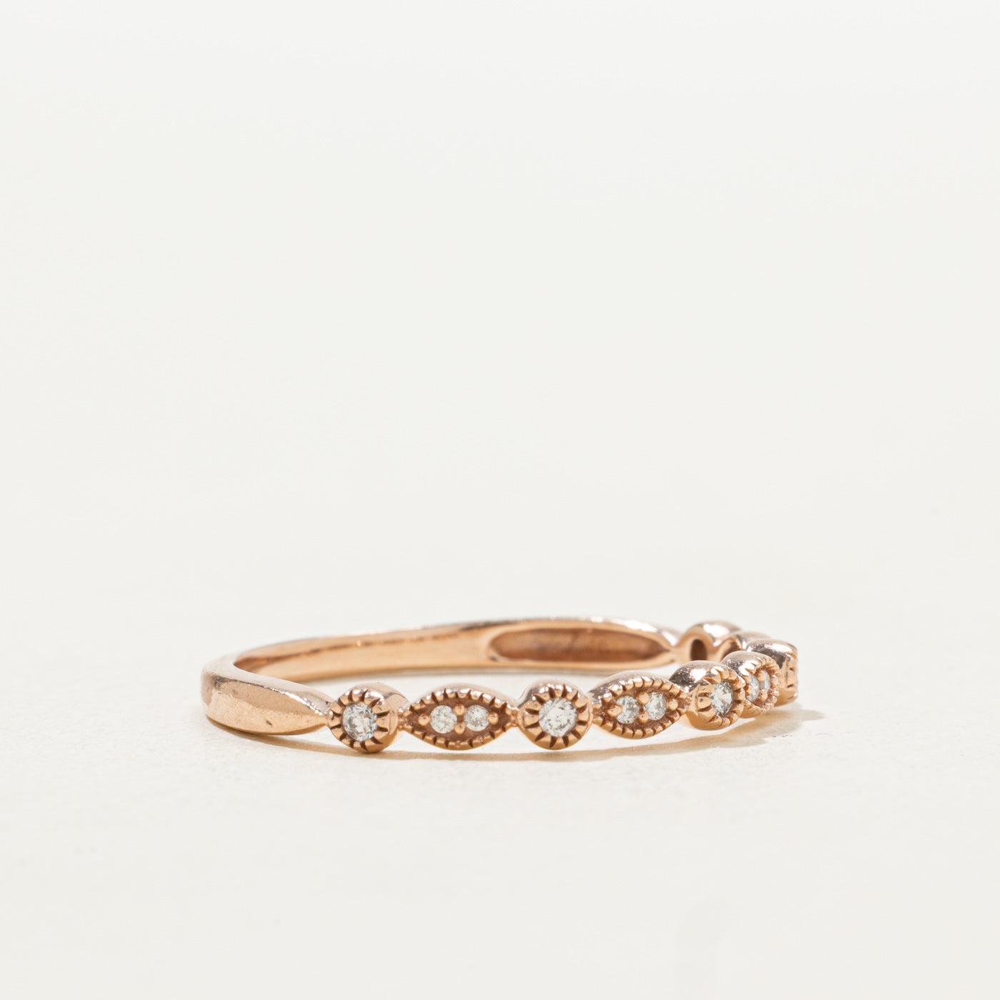 Diamond Marquise Milgrain Band | SZ 8.5