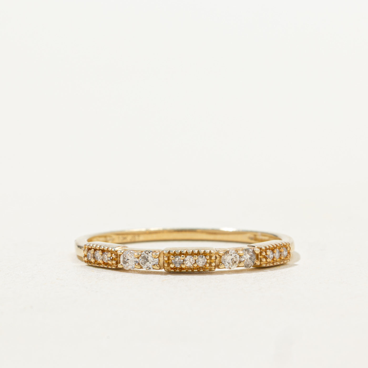 Semi Eternity Diamond Milgrain Band | SZ 7.0