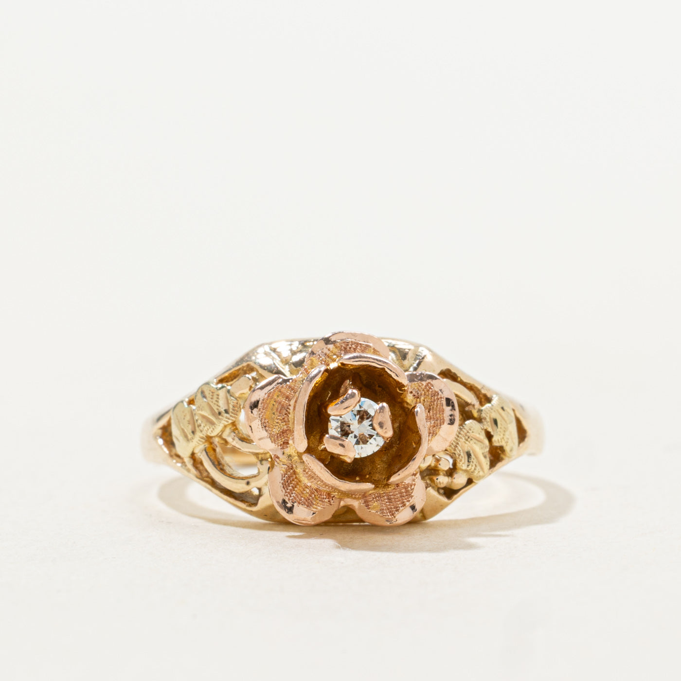 Diamond Openwork Floral Ring | SZ 6.5