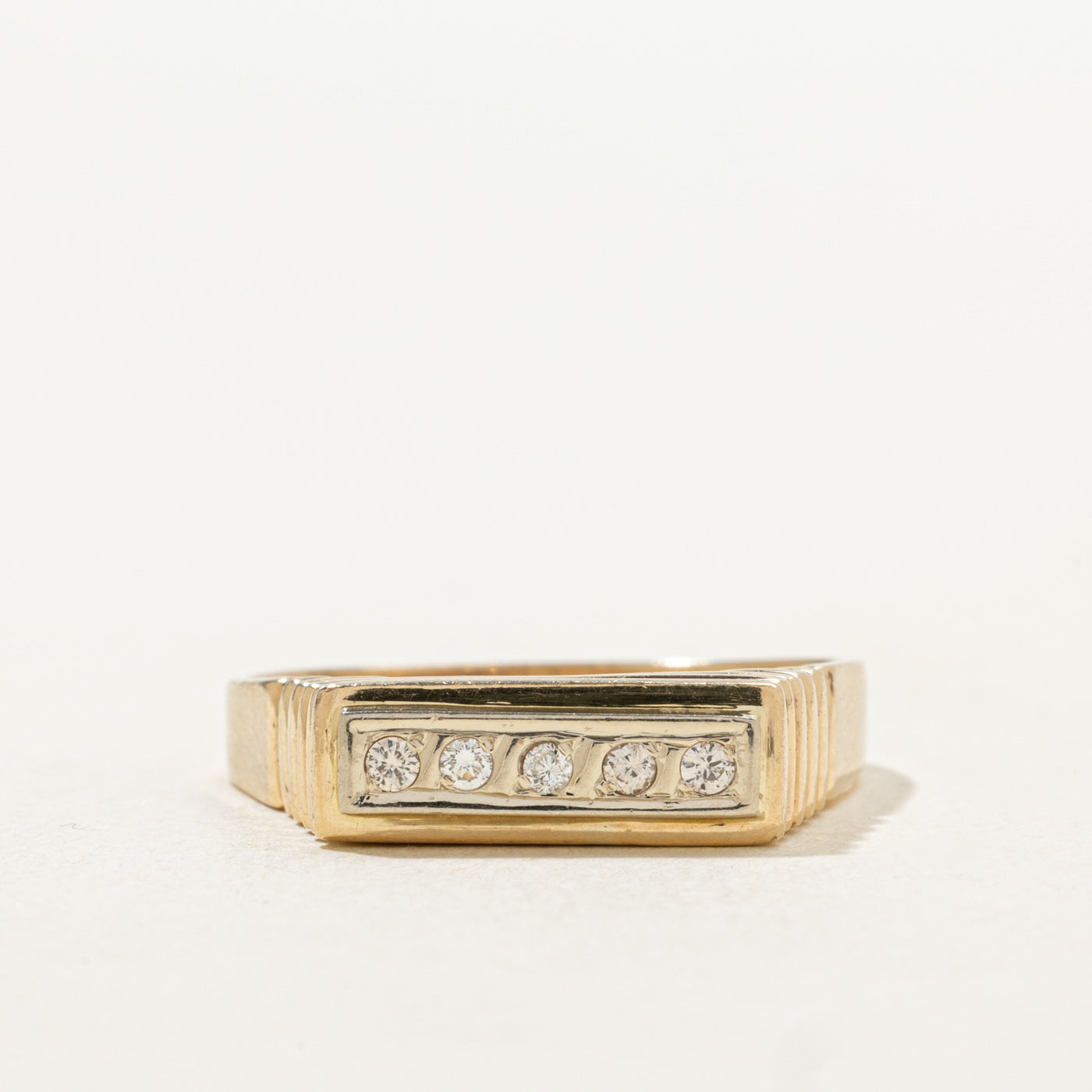 Bague sertie de diamants style années 80 | Taille 8,75
