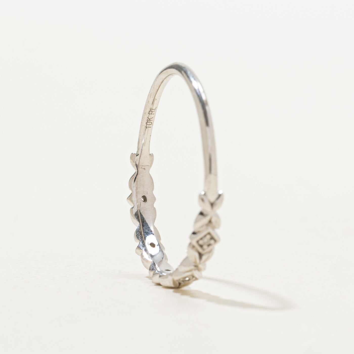 Diamond Accent Floral Design Band | SZ 7.25
