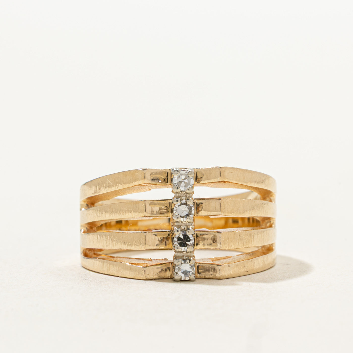 Four Stone Diamond Layered Ring | SZ 6.25