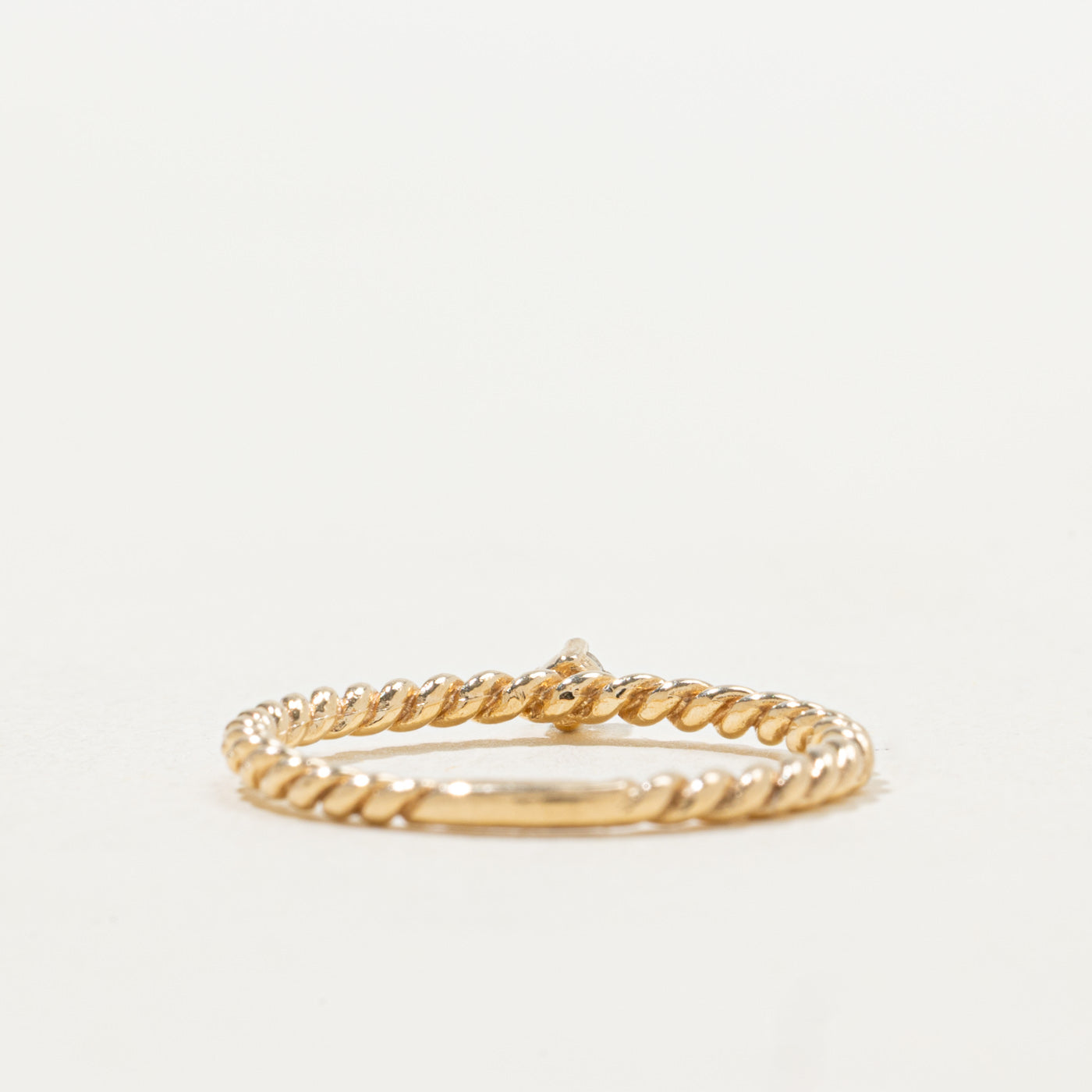 Bague corde en diamant taille simple | Taille 5,75