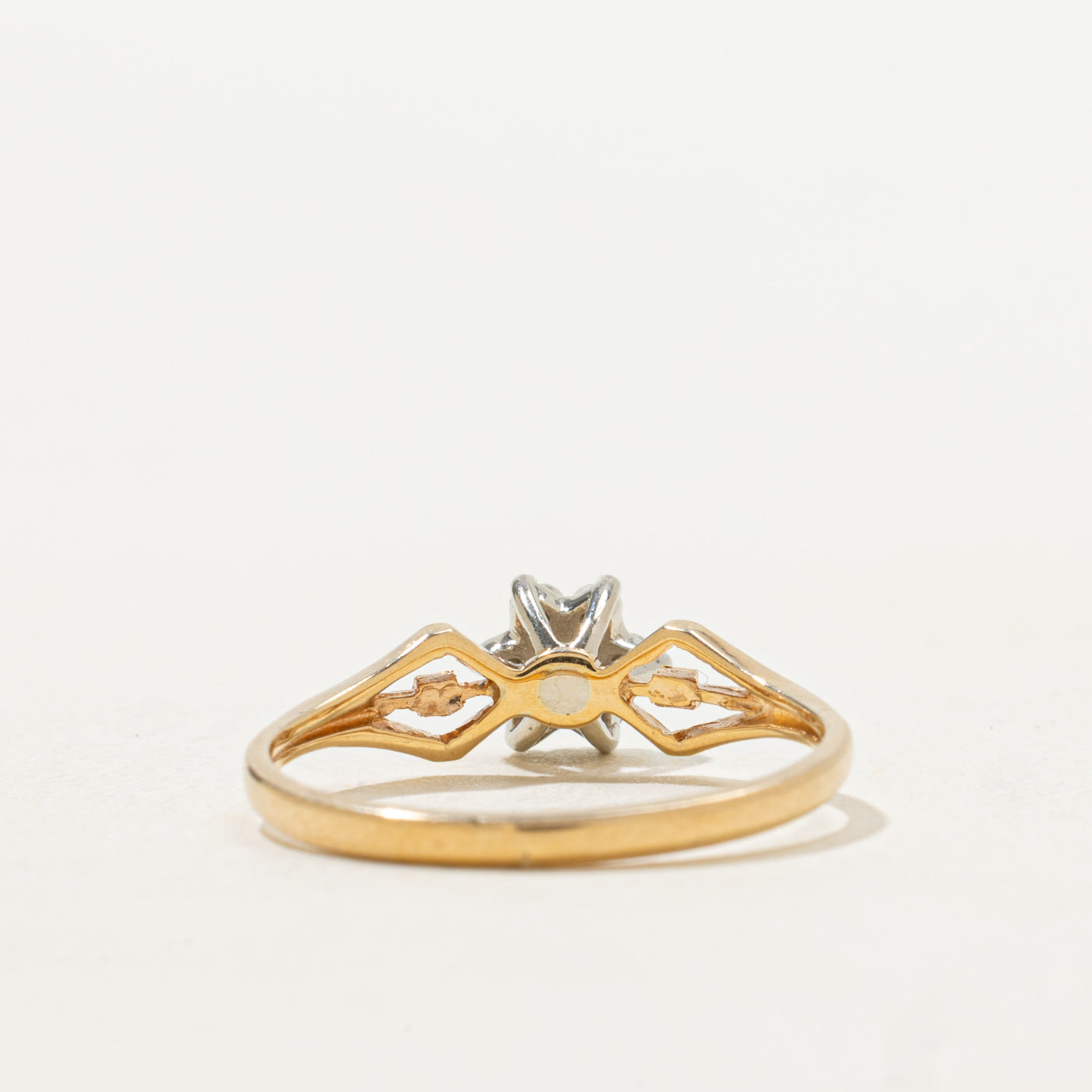 Bague Art Déco avec diamant taille simple | Taille 5,5