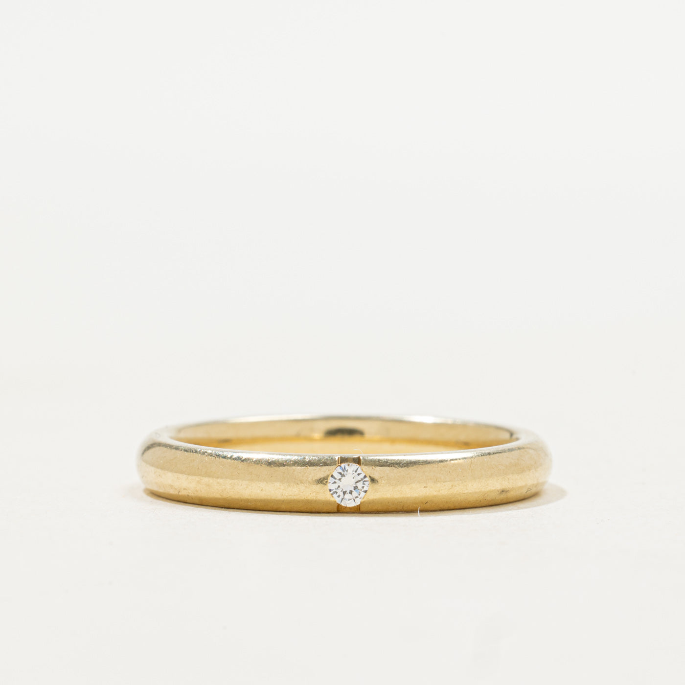 Bague en or avec diamant rond brillant | Taille 8,5