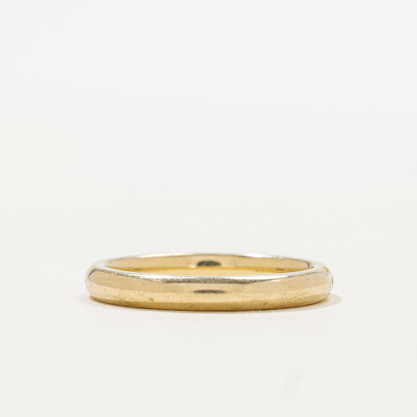 Bague en or avec diamant rond brillant | Taille 8,5