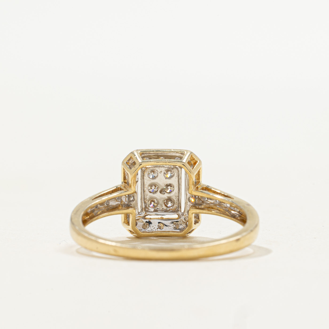 Bague géométrique sertie de diamants | Taille 7.0