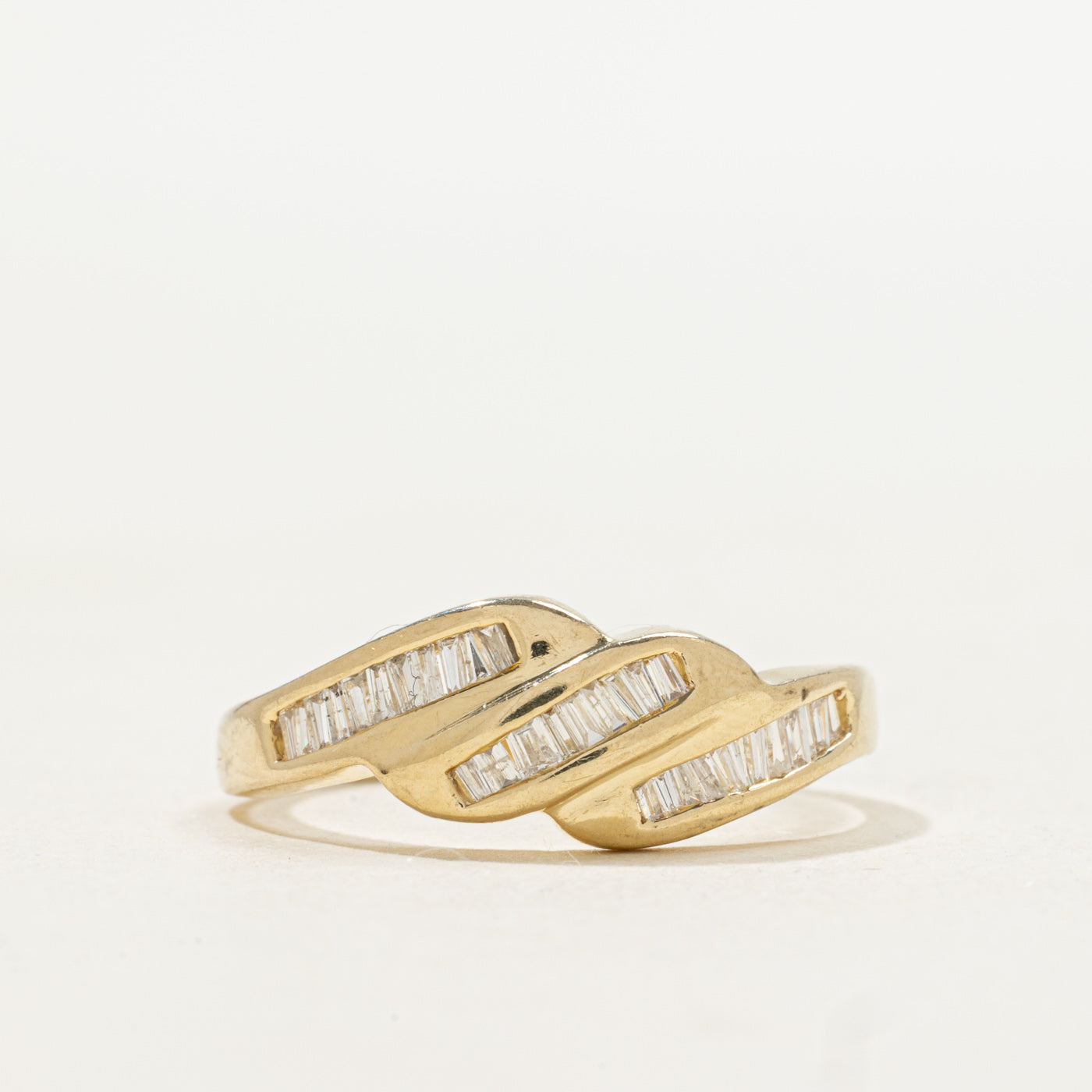 Bague sertie de diamants baguette | Taille 7.0