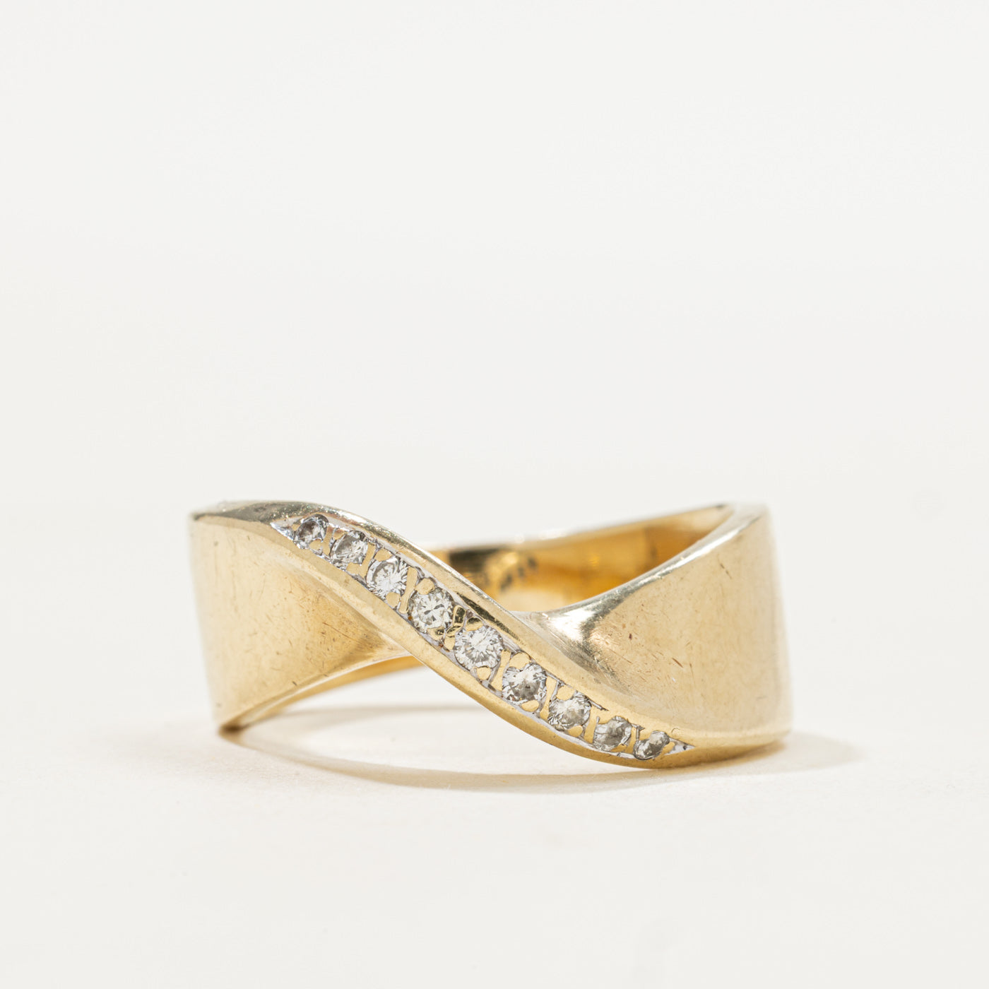 Bague en diamant motif vague | Taille 8,75