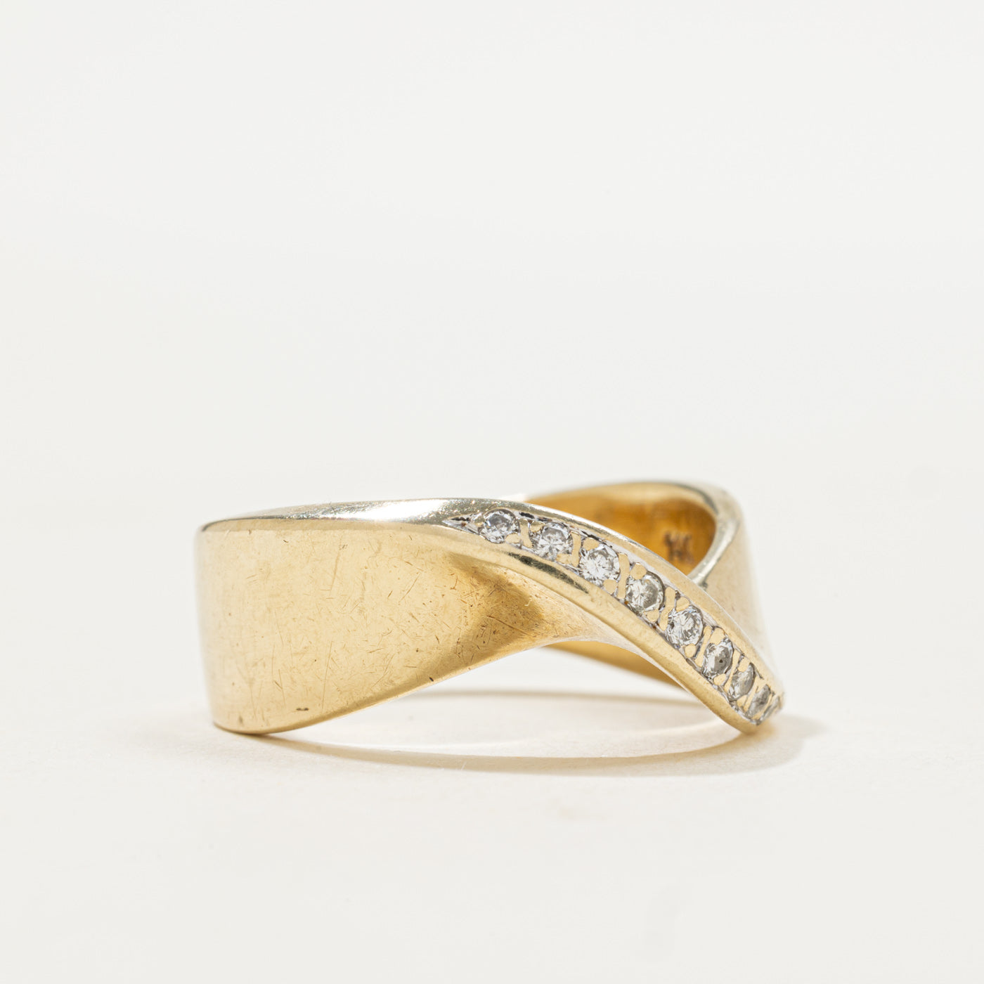 Bague en diamant motif vague | Taille 8,75