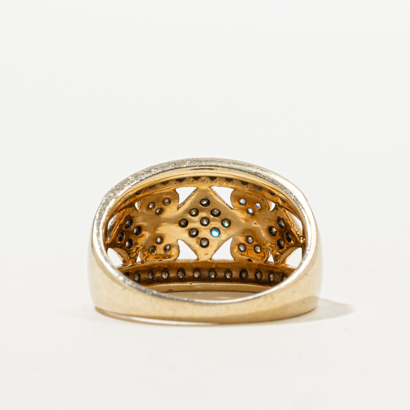 Diamond Geometric Milgrain Design Band | SZ 7.0