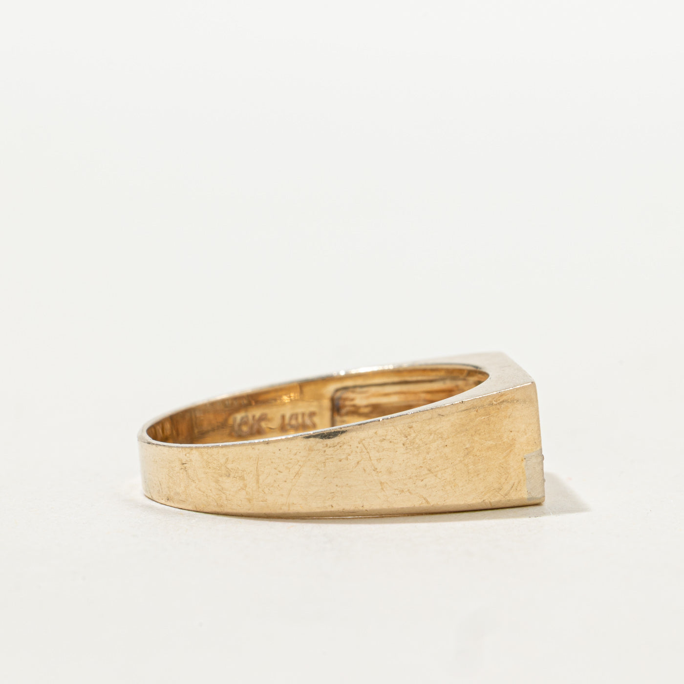 Bague géométrique sertie de diamants en canal | Taille 10,25