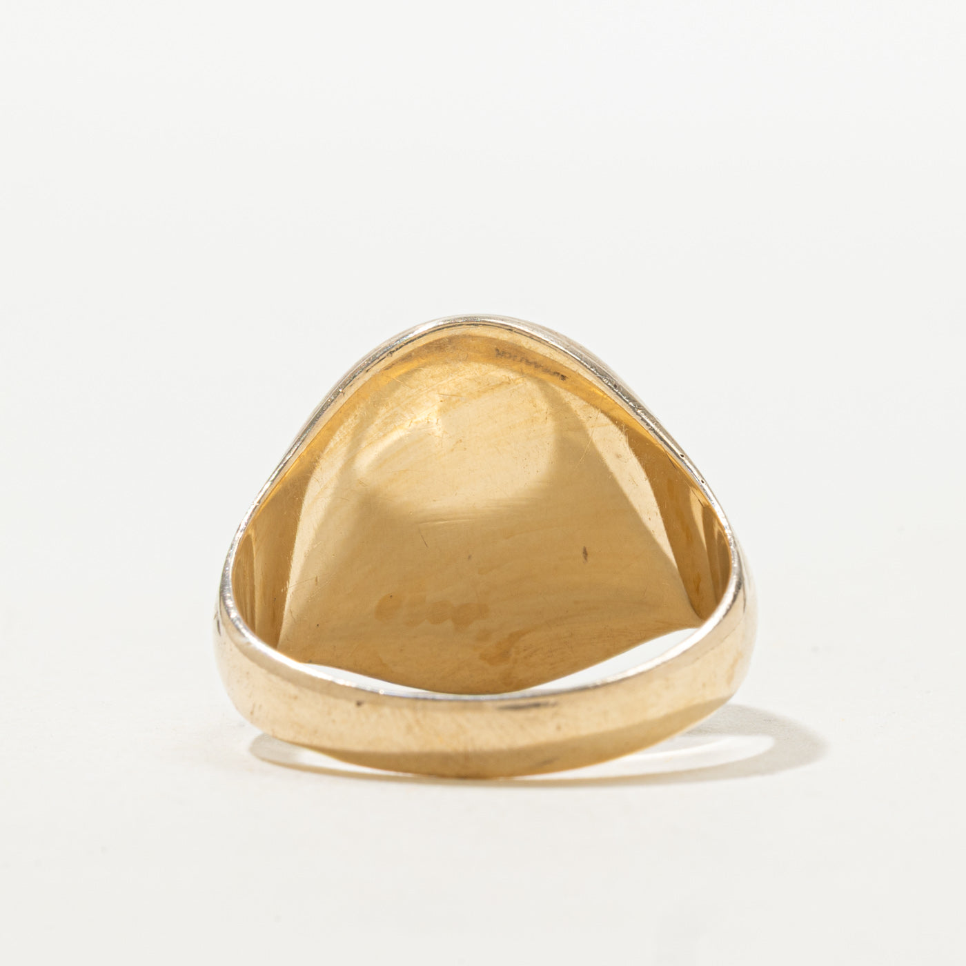 Single Diamond Oval Signet Ring | SZ 9.0