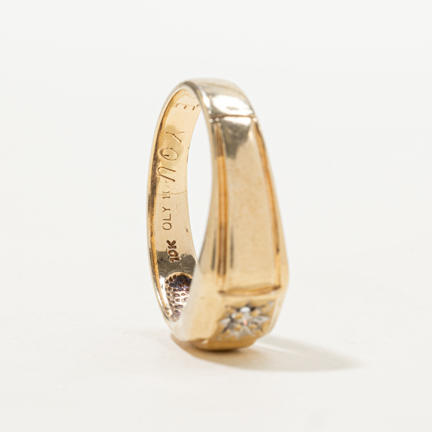 Bague sertie de diamants en étoile style milieu du siècle | Taille 10,5