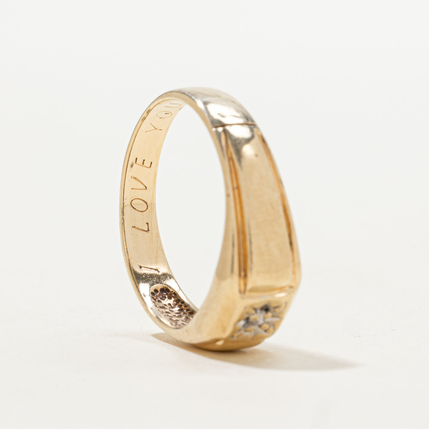 Bague sertie de diamants en étoile style milieu du siècle | Taille 10,5