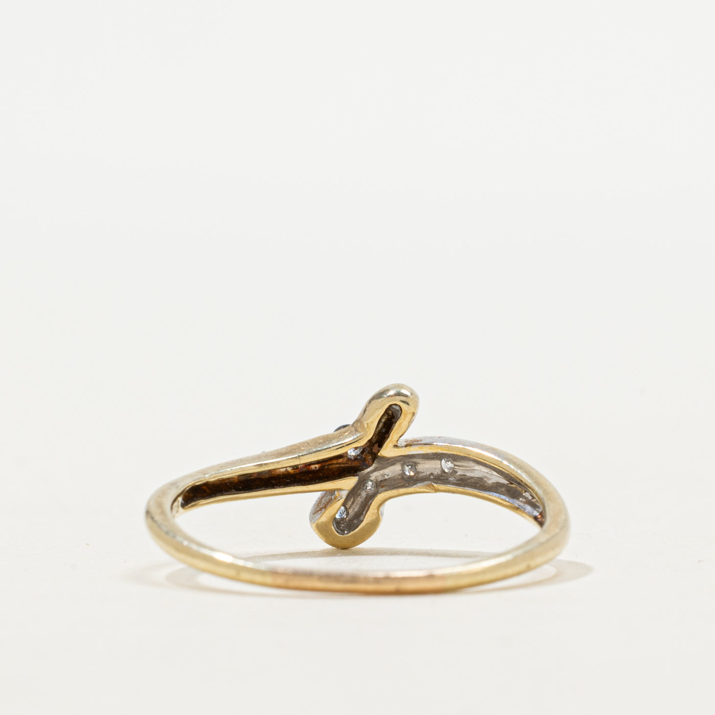Channel Set Diamond Bypass Ring | SZ 7.25