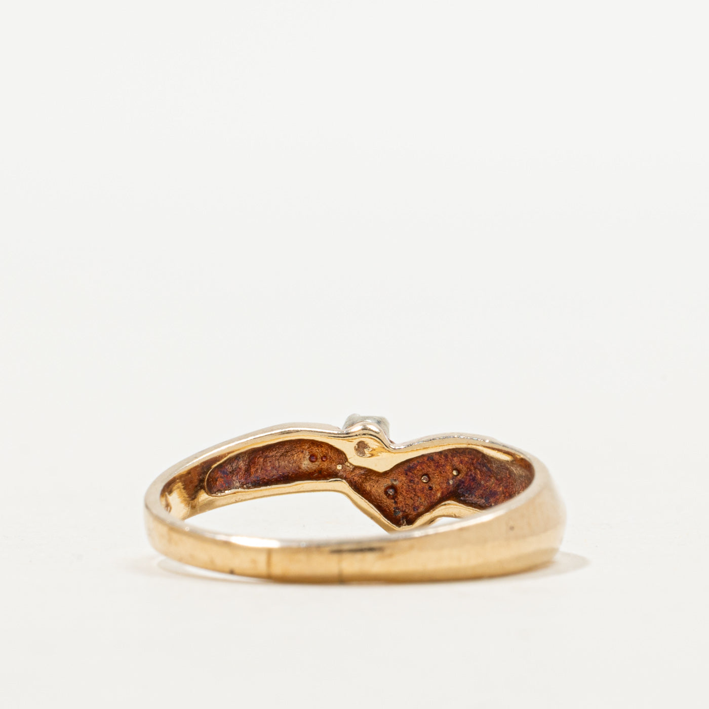 Bague géométrique avec un seul diamant | Taille 6,75