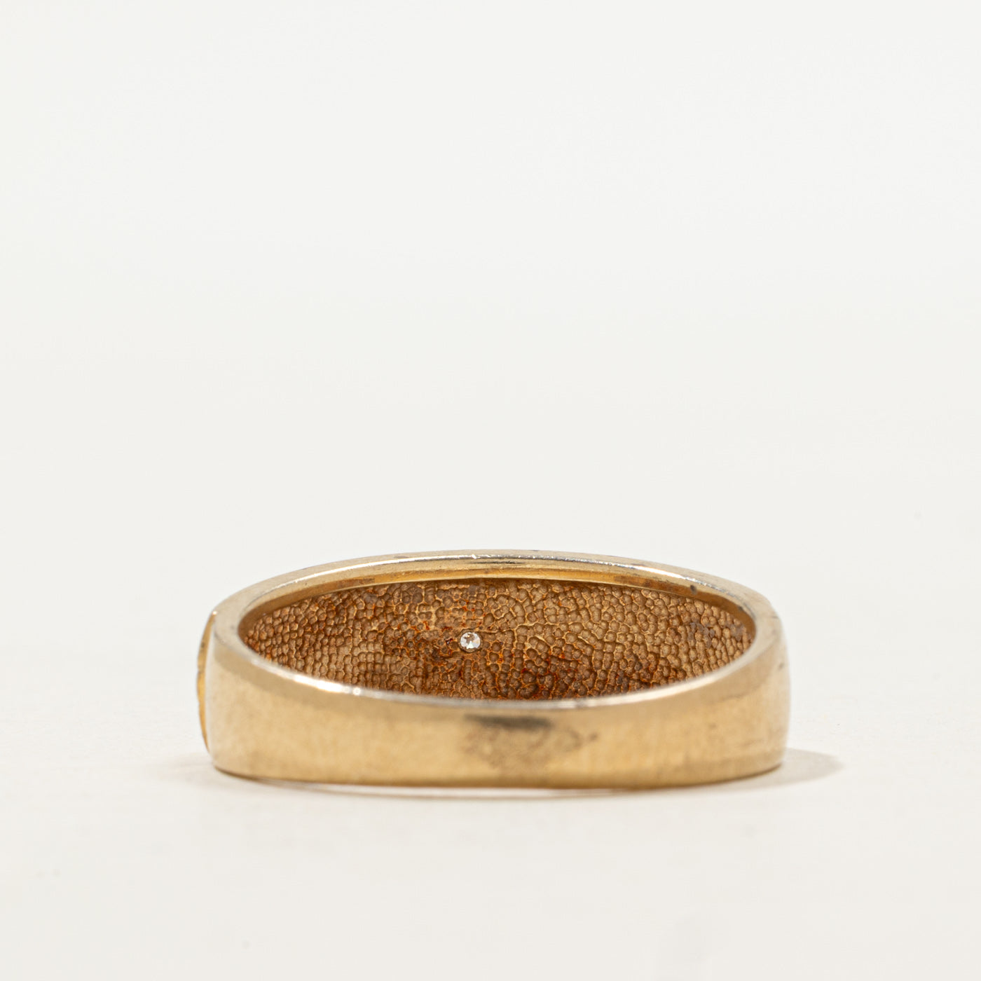 Star Set Diamond Grooved Band | SZ 8.25