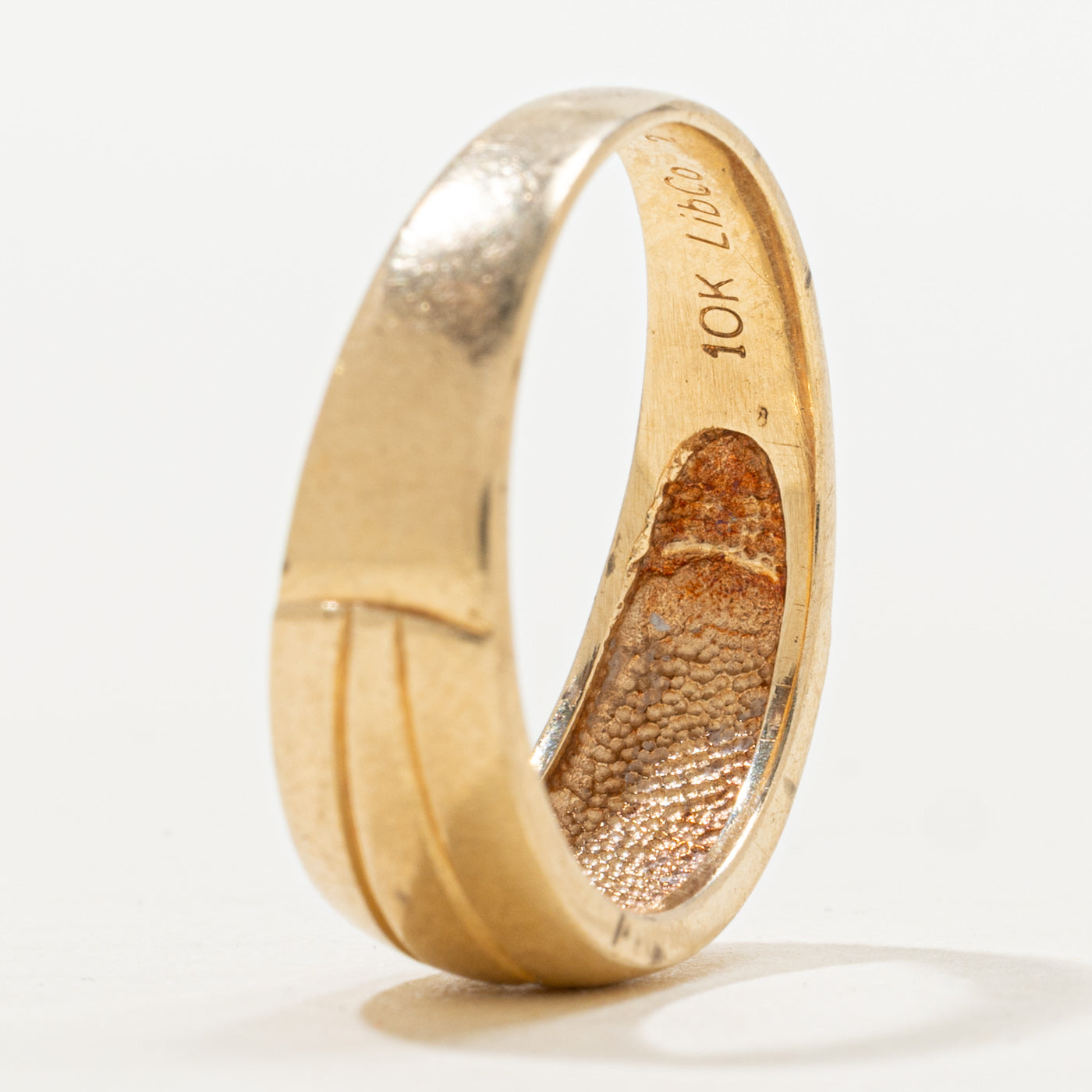 Star Set Diamond Grooved Band | SZ 8.25