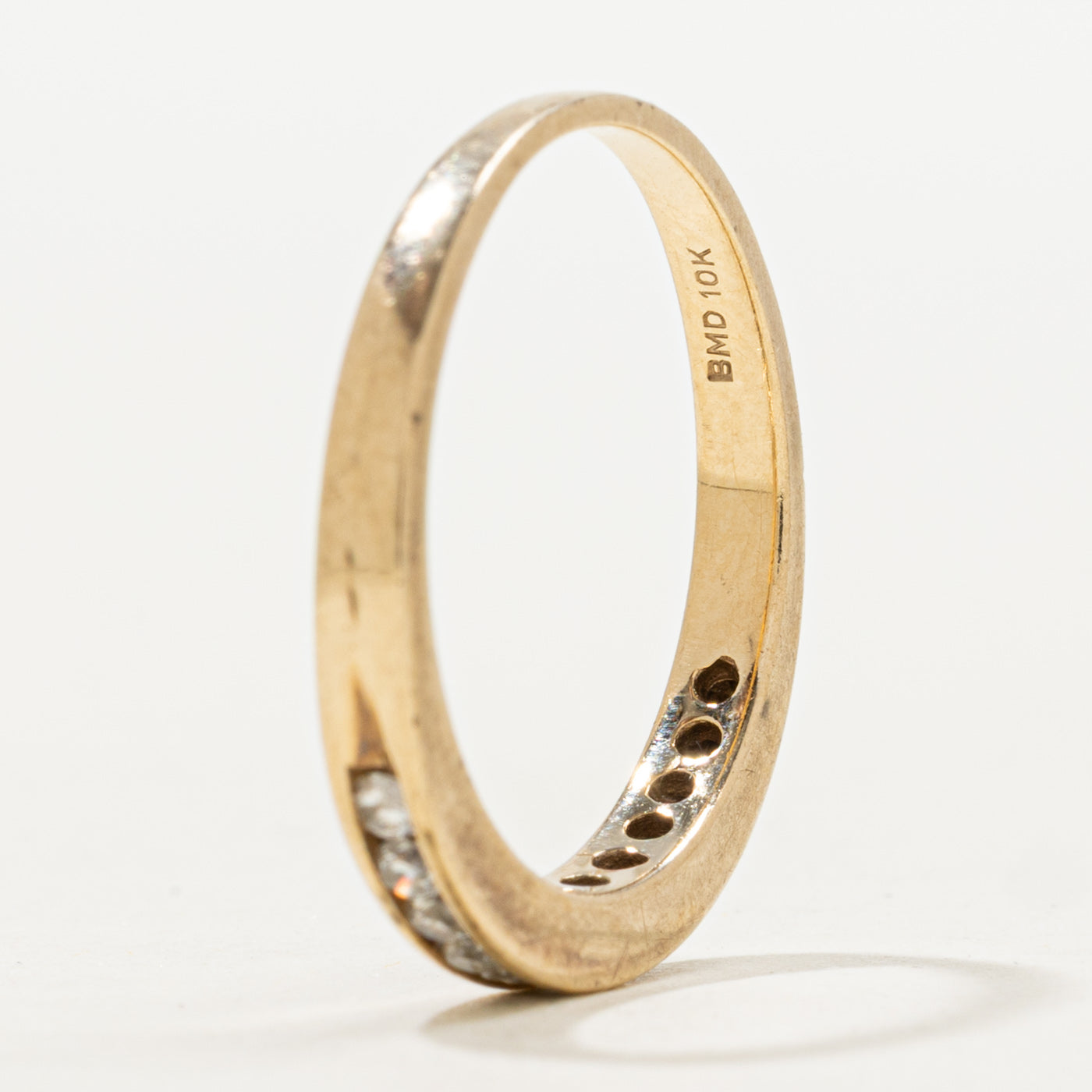 Alliance sertie de diamants semi-éternité | Taille 6,5