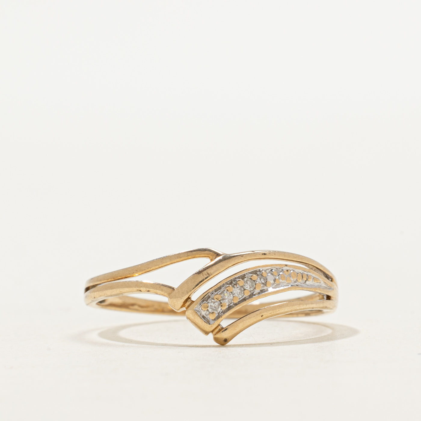 Pave Set Diamond Chevron Ring | SZ 7.25