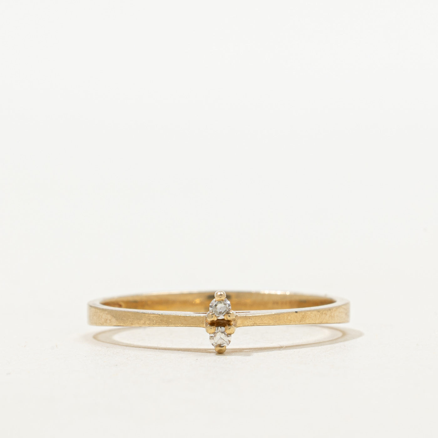 Bague fine deux diamants | Taille 7.0